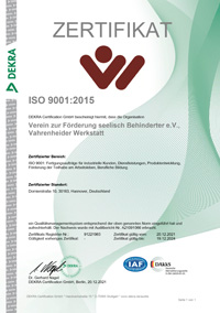 Zertifikat ISO 9001_2015